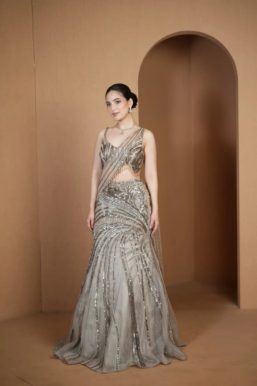 Silver Sequin Mermaid Drape