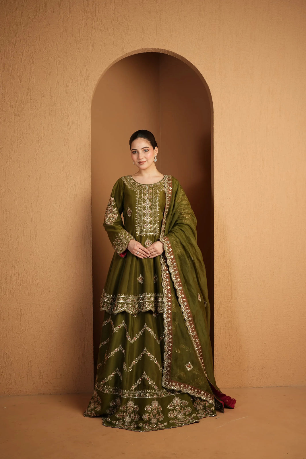 Imperial Olive Sharara Ensemble
