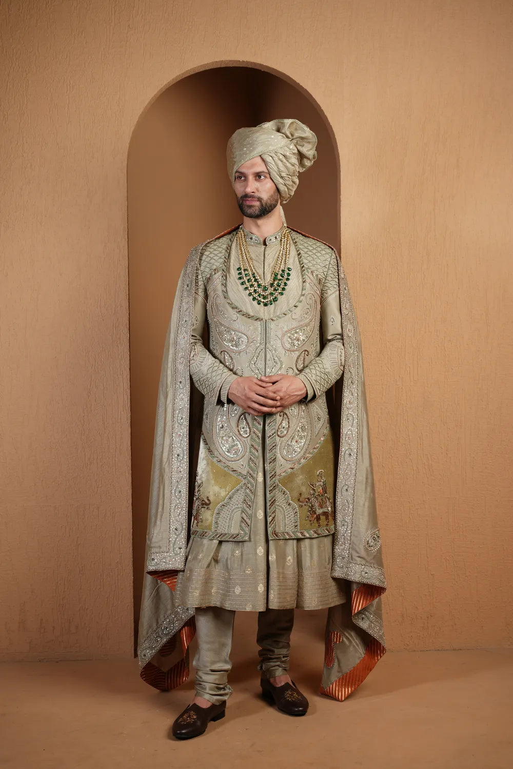 Heritage Mural Sherwani Set