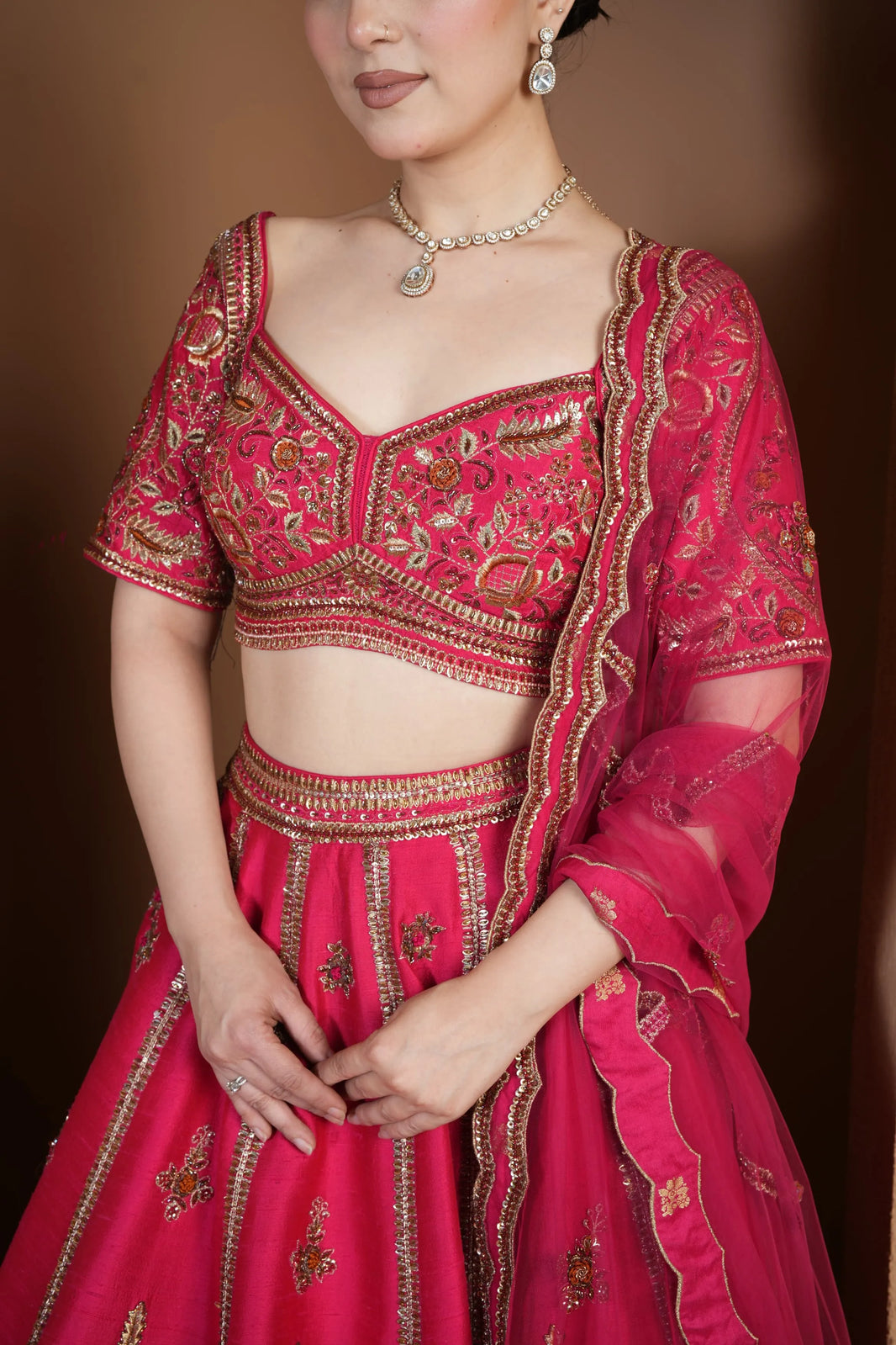 Imperial Pink Luxe Lehenga Set