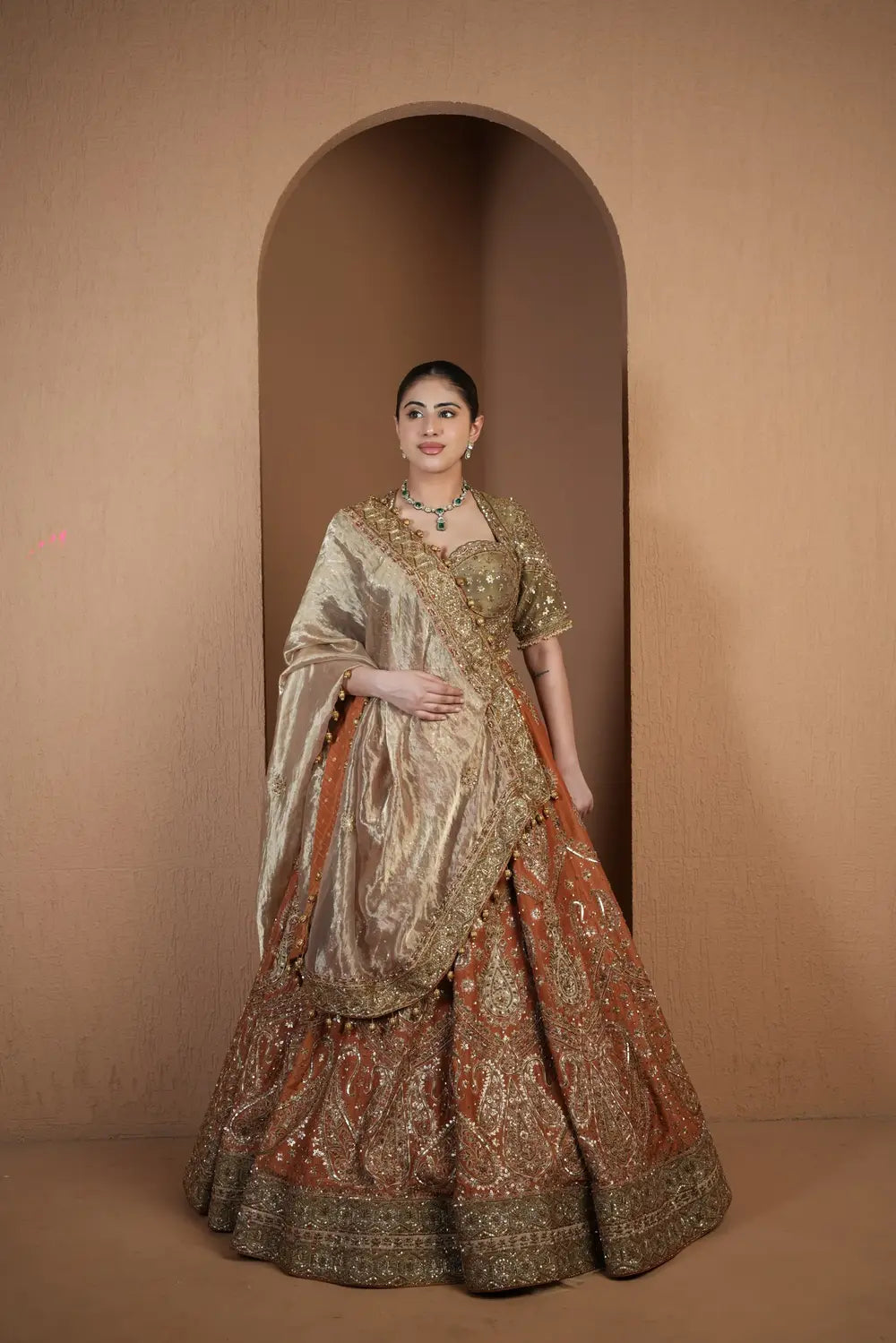 Golden Aura Bridal Lehenga Set