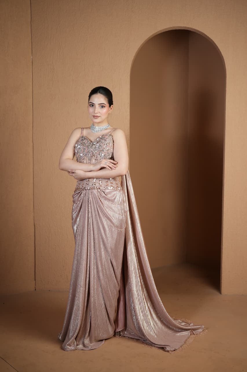 Champagne Corset Drape