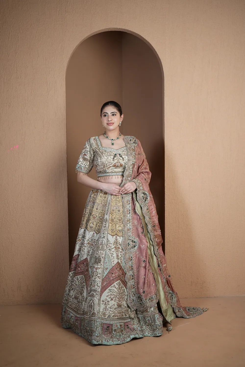 Regal Peacock Luxe Bridal Lehenga Set