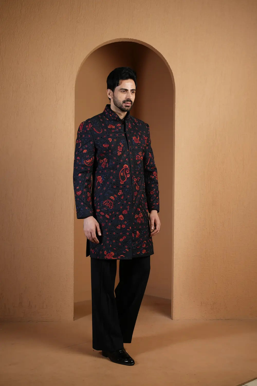Red Thread Achkan Set