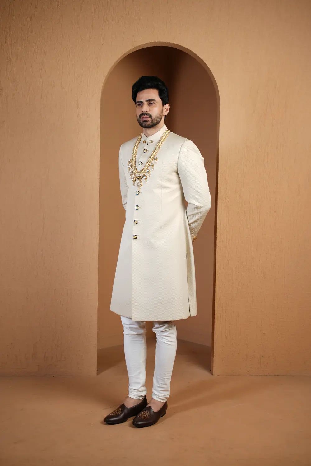 Ivory Crest Sherwani Set