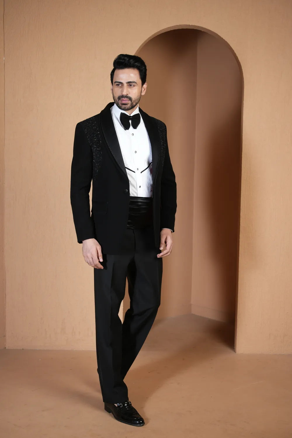 Black Tuxedo With Sequin Detail