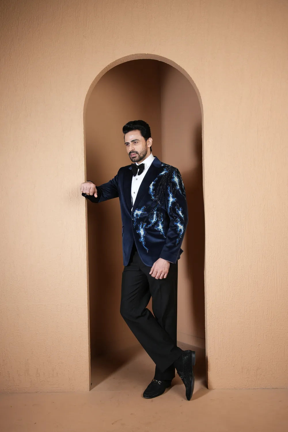 Deep Navy Starlit Tuxedo Set