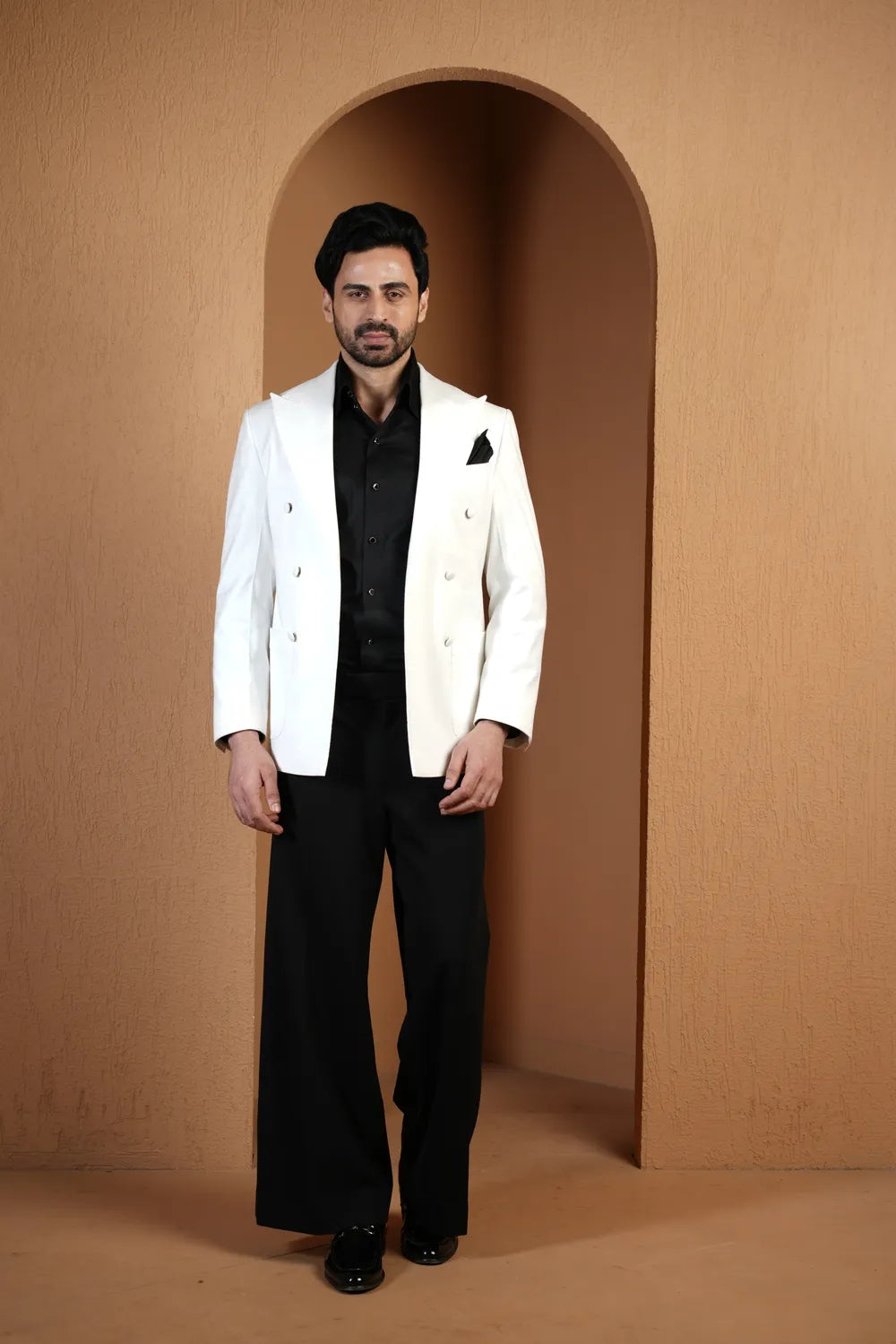 Ivory Iconic Double Breast Blazer Set