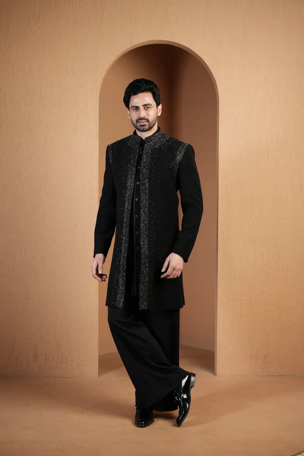 Black Starlight Indo-Western Set