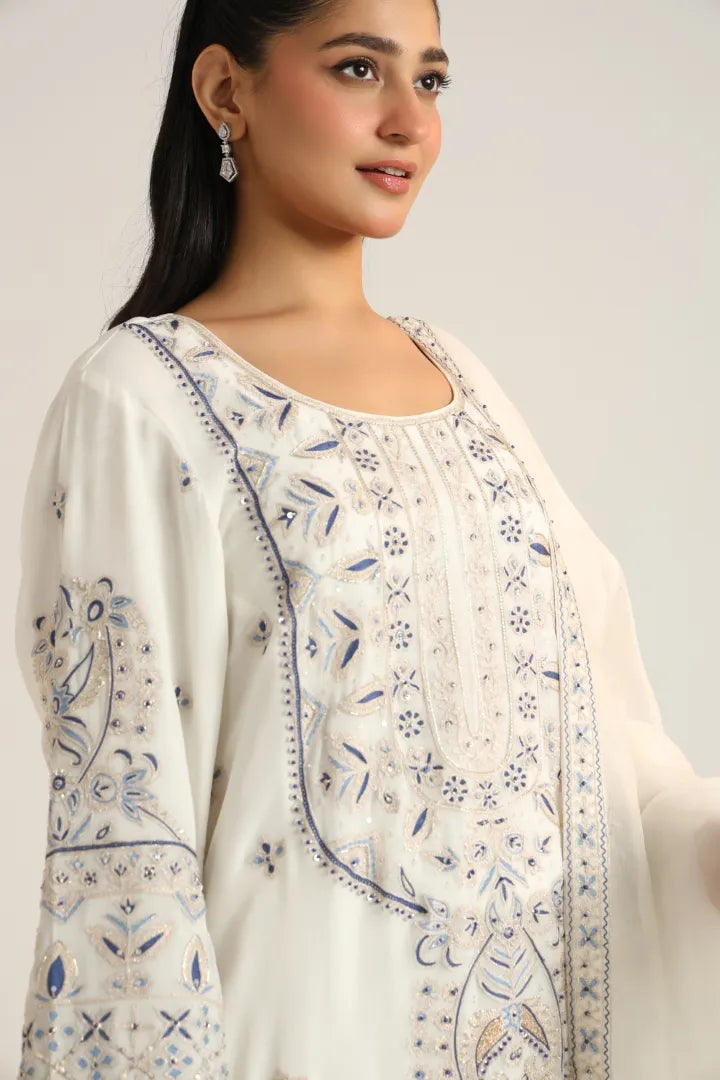 Elegance ivory shrara set