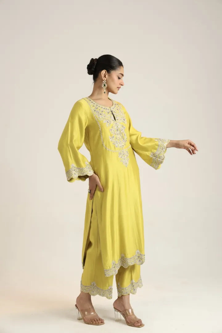 Lemon Bloom Embroidered Suit
